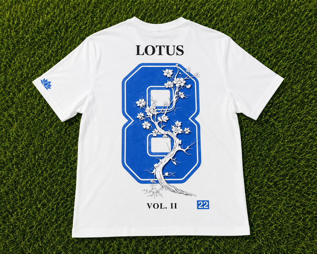 White "OCHO" Edition Lotus tee (Preorder)